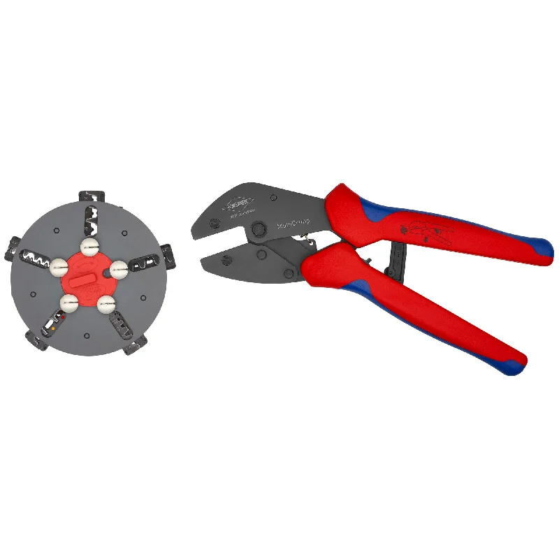 Pliers for DIY Electrical Repairs-Knipex 97 33 02 9 1/4" MultiCrimp® Crimping Pliers