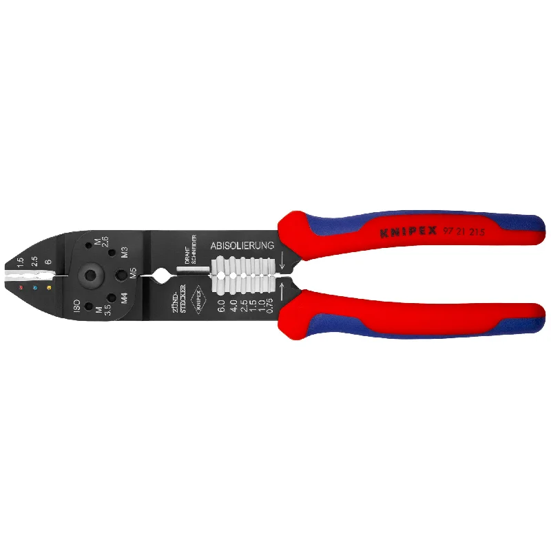 Long Reach Pliers for Hard-to-Reach Areas-Knipex 97 21 215 9 1/4" Crimping Pliers