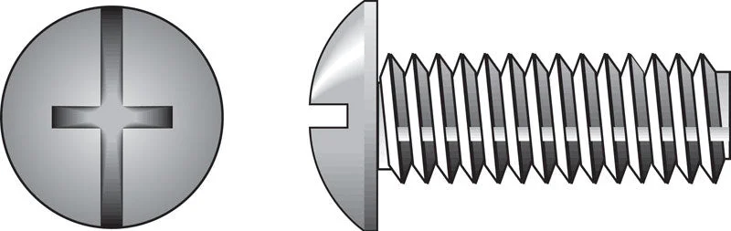 Screws with Coarse Threads for Wood-HILLMAN No. 8-32 X 1-3/4 in. L Combination Truss Head Zinc-Plated Steel Machine Screws 100 pk