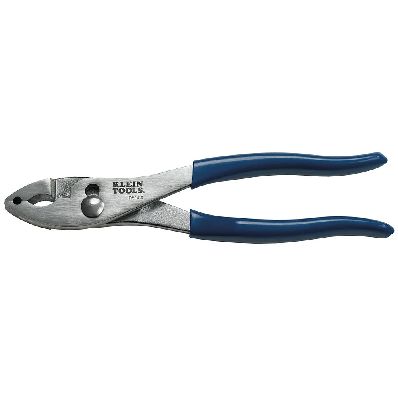 Needle Nose Pliers for Delicate Tasks-Klein Tools D514-8 Slip-Joint Pliers, Hose Clamp, 8"