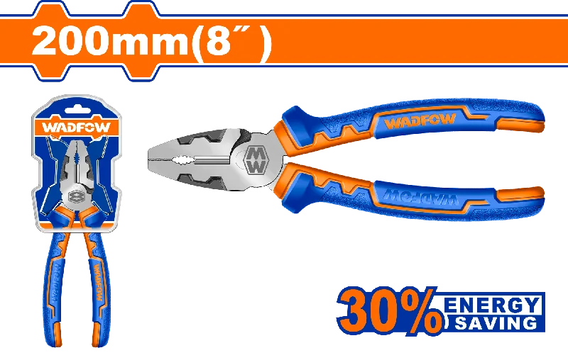 Pliers for Cutting Through Copper Wire-Wadfow High leverage combination pliers 8"