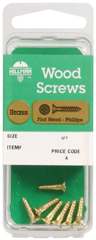 Screws with Torx Heads for Tightening-Hillman No. 6 x 3/4 in. L Phillips Wood Screws 8 pk (Pack of 10)