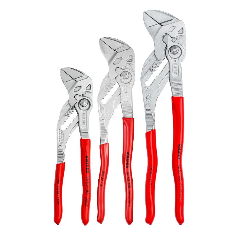 Ergonomic Pliers for Comfort-Knipex 00 20 06 US2 3 Pc Pliers Wrench Set