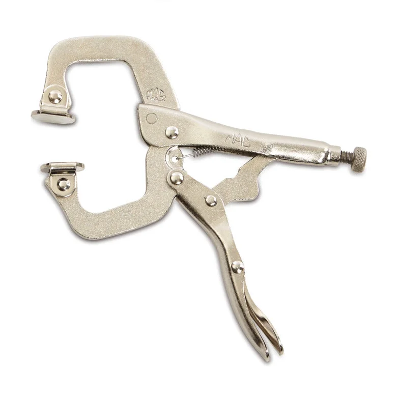 Miniature Pliers for Fine Work-Long Reach Locking C-Clamps with Swivel Pad