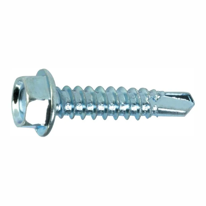 Wood Screws for Easy Threading-Grip-Rite Pro-Twist No. 12  x 1 in. L Hex Washer Head Sheet Metal Screws 1 lb.