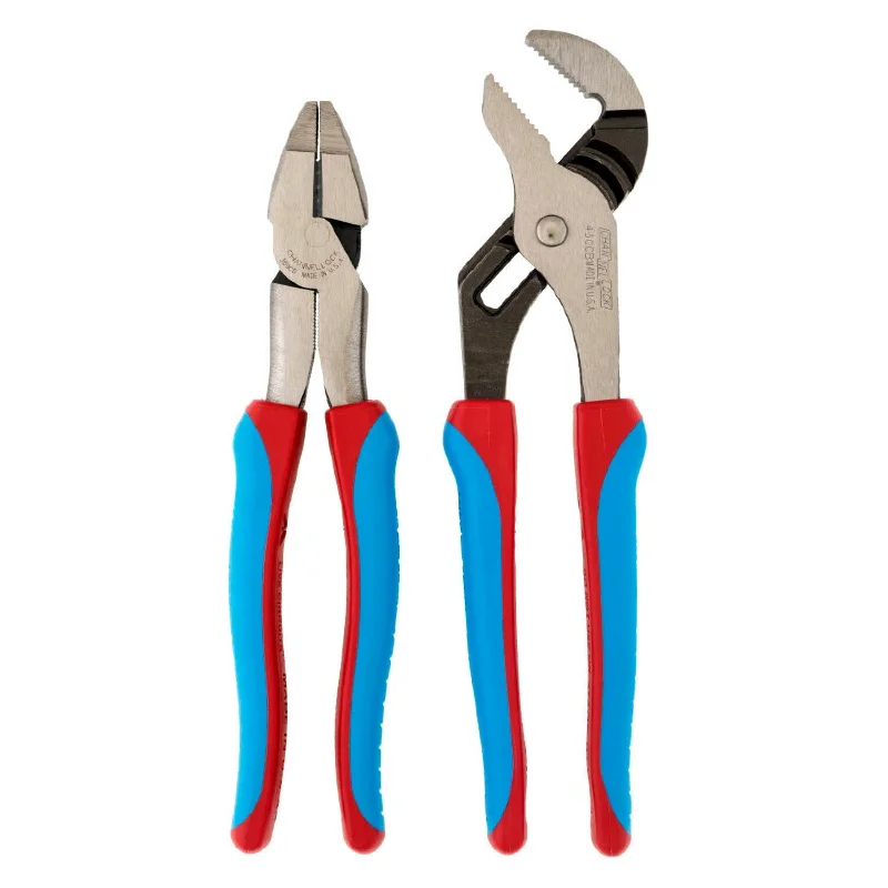 Multi-Purpose Pliers for DIY and Repairs-Channellock GS-10CB 2Pc Code Blue Pliers Set