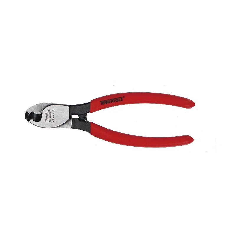 Long Reach Pliers for Hard-to-Reach Areas-Teng Tools 6 Inch Vinyl Dipped Handle Cable Cutters for Cutting Copper & Aluminum - MB444-6