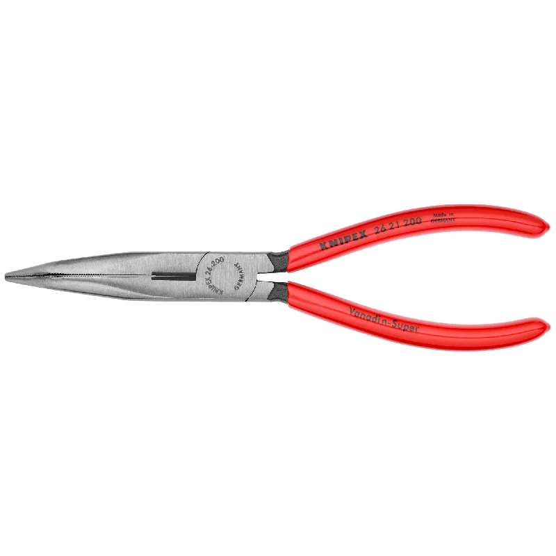 Pliers with Built-in Wire Cutters-Knipex 26 21 200 8" Long Nose 40° Angled Pliers with Cutter