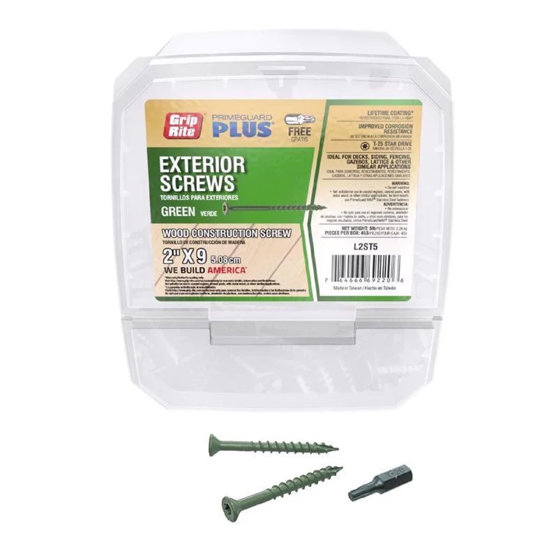 Screws for Installing Air Conditioning Units-PrimeGuard Plus No. 8 x 2 in. L Star Bugle Head Deck Screws 5 lb.