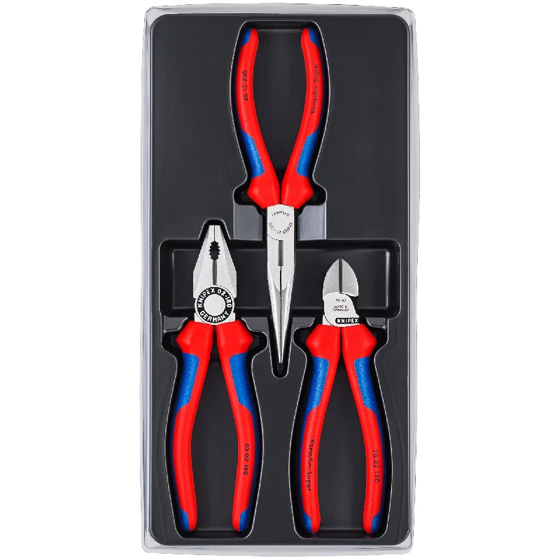 Pliers for Cutting and Gripping Small Parts-Knipex 00 20 11 3 Pc Assembly Pack Pliers Set