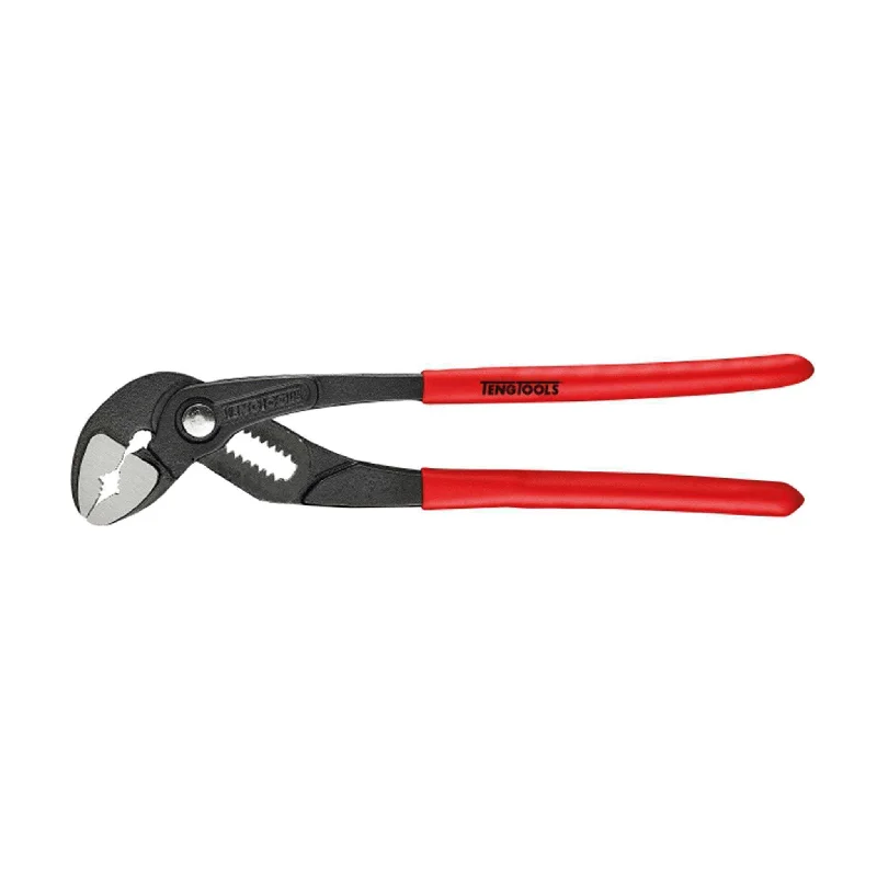 Pliers with Anti-Slip Handle-Teng Tools 10 Inch Vinyl Grip Quick Set Slip Joint / Water Pump Pliers - MB481-10Q