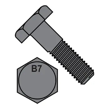 Bolts for Structural Steel Connections-JFAST 7556BHH7 - 3/4-10X3 1/2  Heavy Hex Bolt Grade B7 ASTM A193 Plain, Case Quantity: 
70