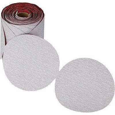 Sandpaper for Heavy Sanding of Wood Floors-Carborundum Premier Red Sandpaper PSA Sanding Disc  6"  120 Grit 100 Per Roll