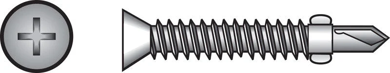 Screws for Home Furniture Repair-HILLMAN No. 10-24 X 1 in. L Phillips Wafer Head Self-Drilling Screws w/Wings 100 pk