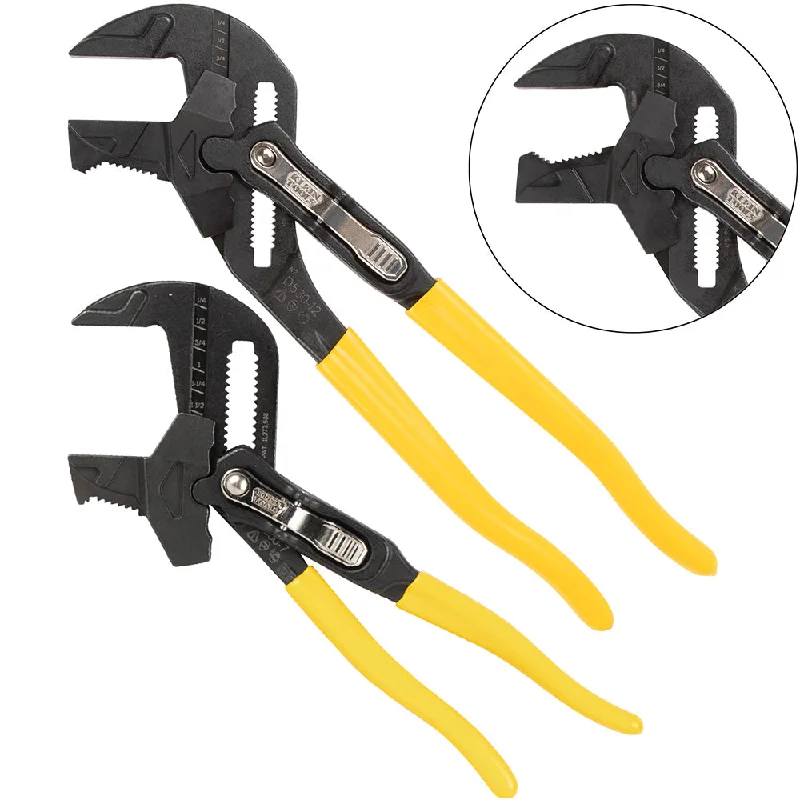 Adjustable Pliers for Different Sizes-Klein Tools D53002KIT Plier Wrench Set, 2 Pc.