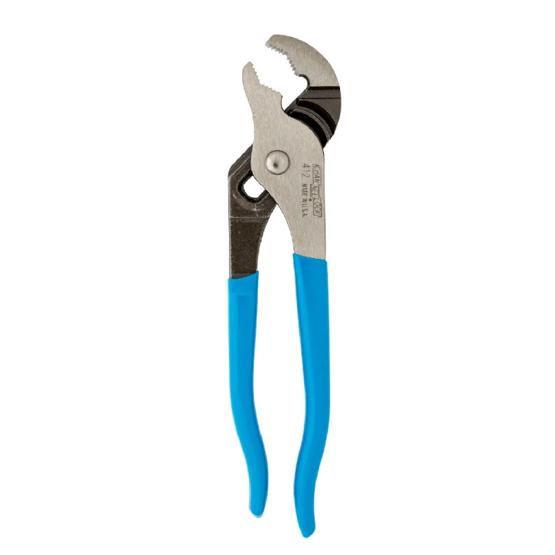 Pliers with Ergonomic Handle for Comfort-Channellock 412 6.5-Inch V-Jaw Tongue & Groove Pliers