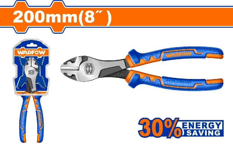 Adjustable Jaw Pliers for Varied Applications-Wadfow High leverage heavy-duty diagonal cutting pliers 8"