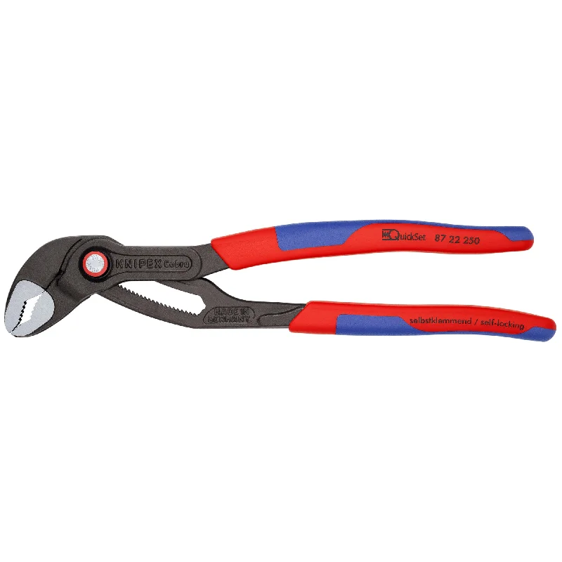 Compact Pliers for Easy Carrying-Knipex 87 22 250 10" Cobra® QuickSet Water Pump Pliers