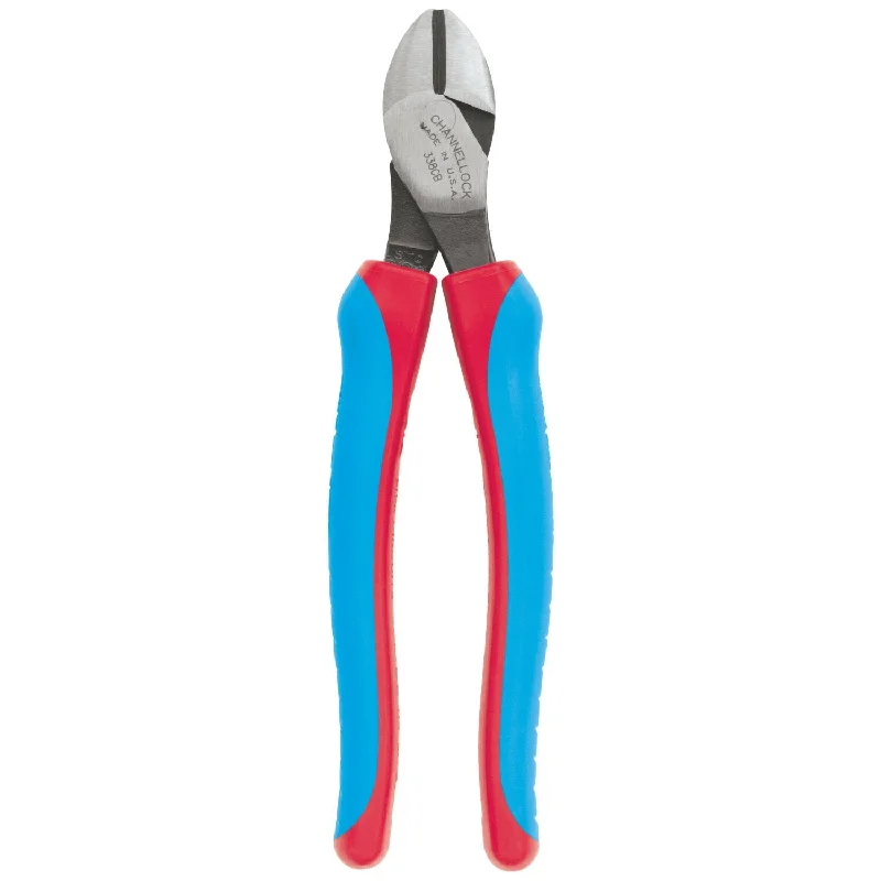 High-Tensile Pliers for Tough Materials-Channellock 338CB 8-Inch Code Blue XLT Diagonal Cutting Pliers