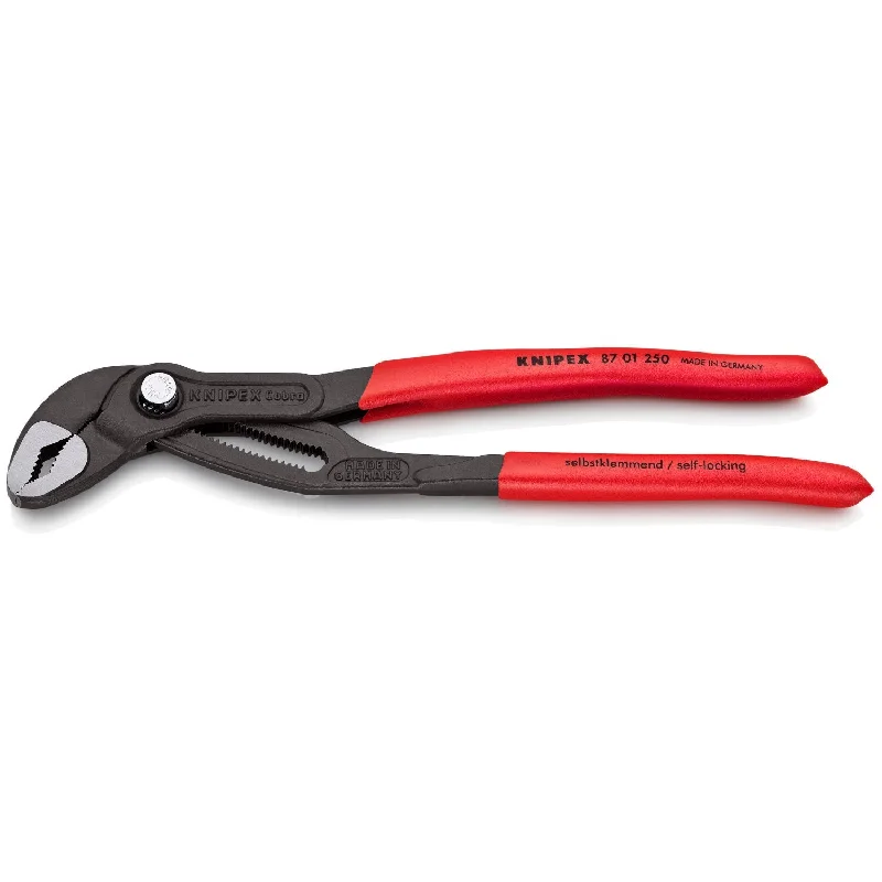 Pliers with Built-in Grip for Better Control-Knipex 87 01 250 SBA 10" Cobra® Water Pump Pliers