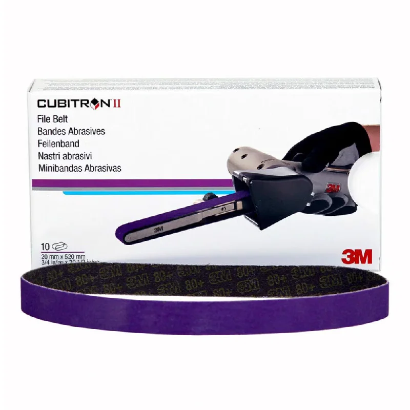 Sandpaper for DIY Woodworking Projects-3M 33451 Cubitron II File Sanding Belt 60 Grit 520mm x 20mm x 10 Pack Box