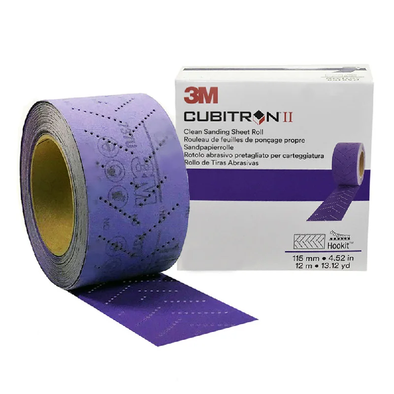 Sandpaper for Wall Prep and Drywall-3M 34464 Cubitron Clean Sanding Sheet Roll 120 Grit 12m x 115mm