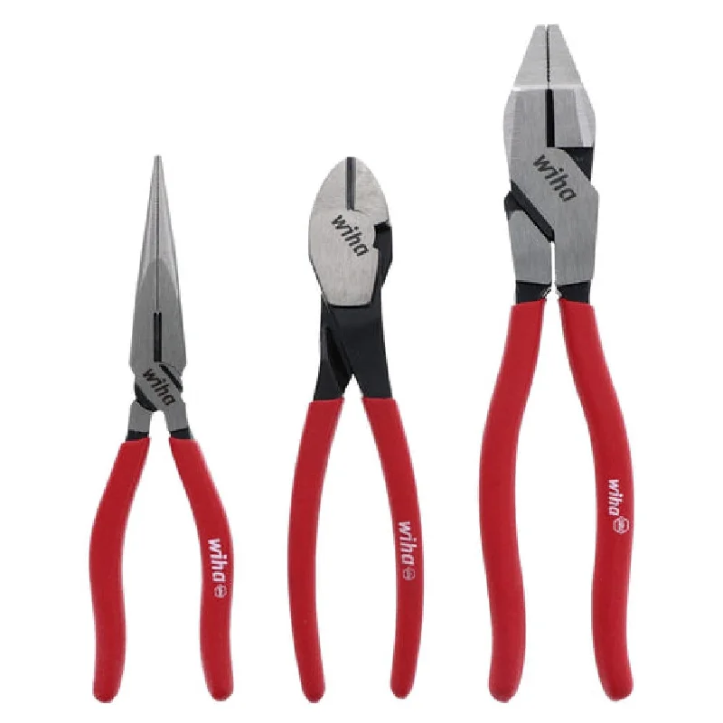 Pliers for Removing Nails and Staples-Wiha Tools 32634 3 Piece Classic Grip Pliers and Cutters Set