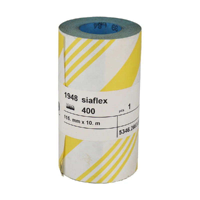 Sandpaper for Smoothing Rough Plastic Edges-SIA 1948 Siaflex Sandpaper Roll 115mm x 10m 400 Grit P400 Abrasive Sanding Paper