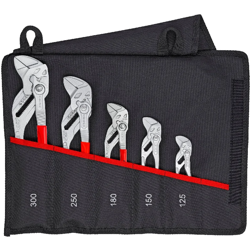 Pliers with Non-Conductive Handles-Knipex 00 19 55 S4 5 Pc Pliers Wrench Set in Tool Roll