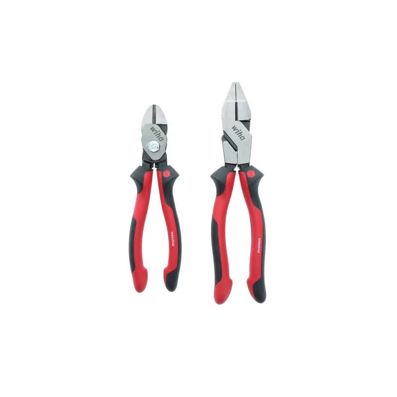 Pliers with Built-in Grip for Better Control-Wiha Tools 30972 Industrial Pliers SoftGrip 2 Piece