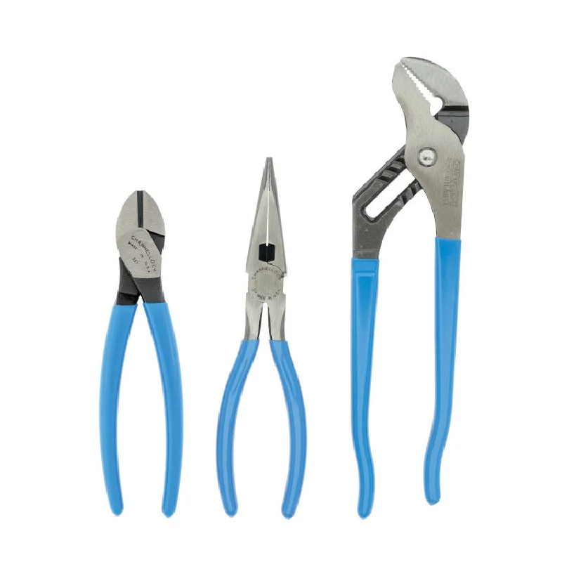 Pliers for Pulling and Twisting Nails-Channellock GS-6 3 Piece Pliers Set