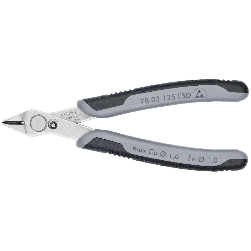 Pliers with Built-in Wire Cutters-Knipex 78 03 125 ESD 5" Electronics Super Knips®-ESD Handles