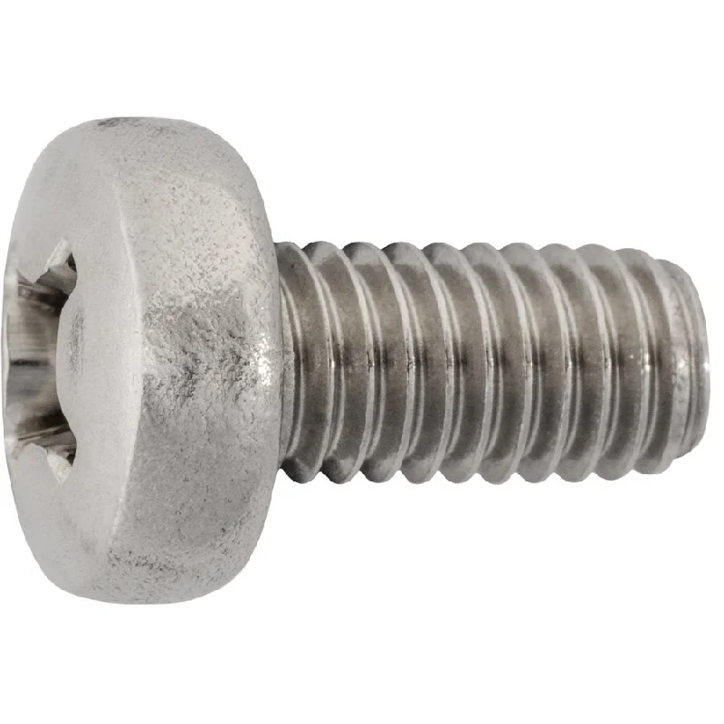 Screws for Heavy Duty Shelving-Auveco # 22888 M6-1.0 X 12mm Philips Pan Head License Plate Screw. Qty 25.