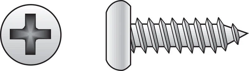 Screws for Cabinet Door Installation-HILLMAN No. 8 Ga. X 5/8 in. L Phillips Pan Head Sheet Metal Screws 100 pk