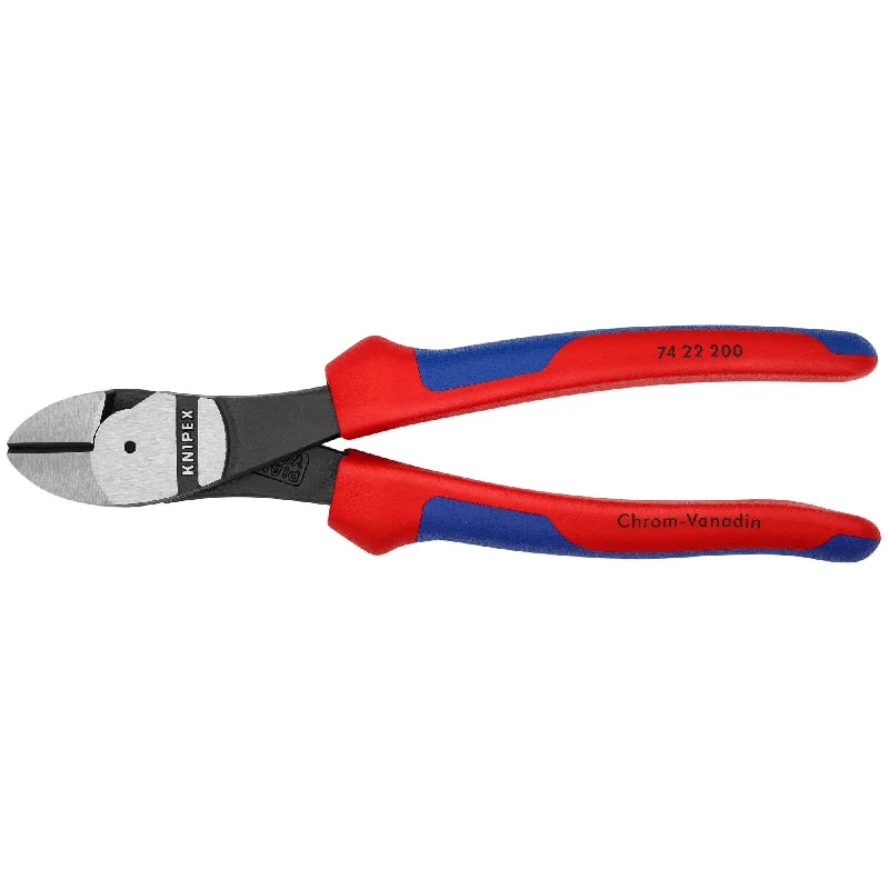 Miniature Pliers for Fine Work-Knipex 74 22 200 8" High Leverage 12° Angled Diagonal Cutters - Old Version