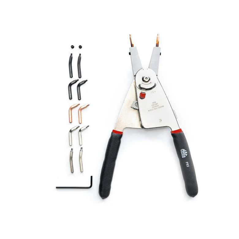 Pliers for Use in Tight Spaces-Large Internal/External Replaceable Tip Retaining Ring Pliers