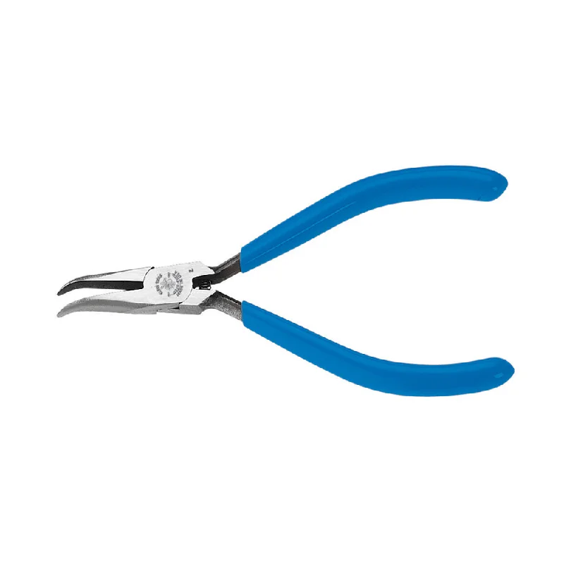 Pliers with Ergonomic Handle for Comfort-Klein Tools D320-41/2C Electronics Pliers, Curved Chain-Nose