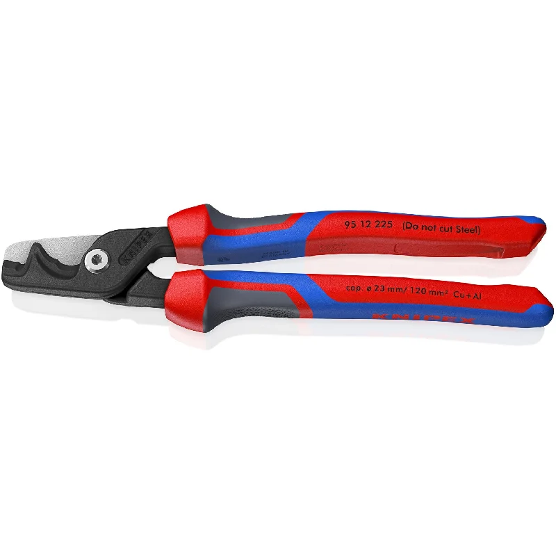 Combination Pliers for Multiple Uses-Knipex 95 12 225 SBA KnipeXtend 9" StepCut XL Cable Shear