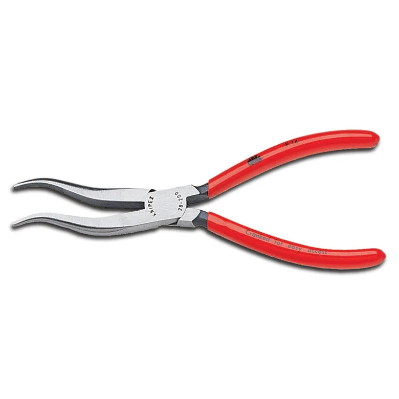 High-Tensile Pliers for Tough Materials-Mechanic's Cranked Nose Pliers - 8"