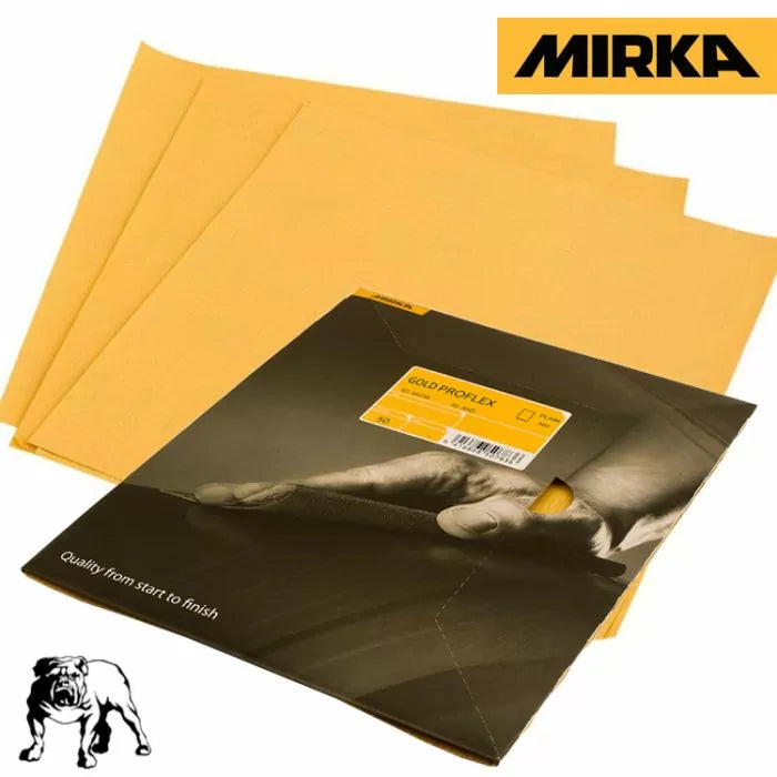 Sandpaper for Furniture Restoration Projects-Mirka Bulldog Gold Proflex - 9" x 11" Sheets