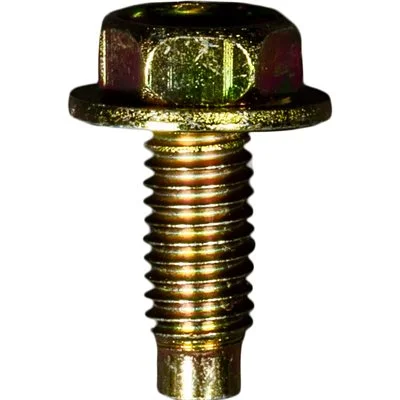 Best Screws for Woodworking-Auveco # 25208 License Plate Screw M6-1.0 x 16mm. Zinc & Yellow. Qty 50.