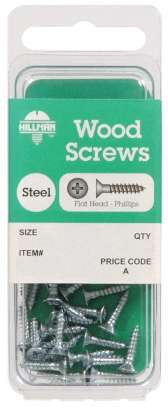 Screws for Mending Furniture and Fixtures-Hillman No. 8 x 2 in. L Phillips Zinc-Plated Wood Screws 8 pk (Pack of 10)