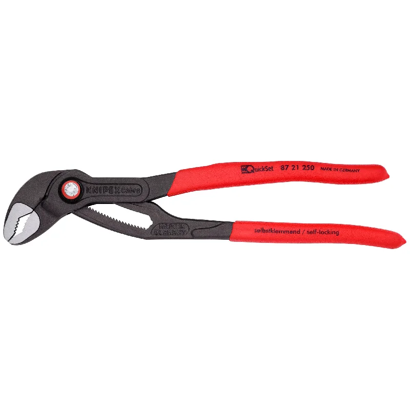 Best Pliers for Electrical Work-Knipex 87 21 250 10" Cobra® QuickSet Water Pump Pliers