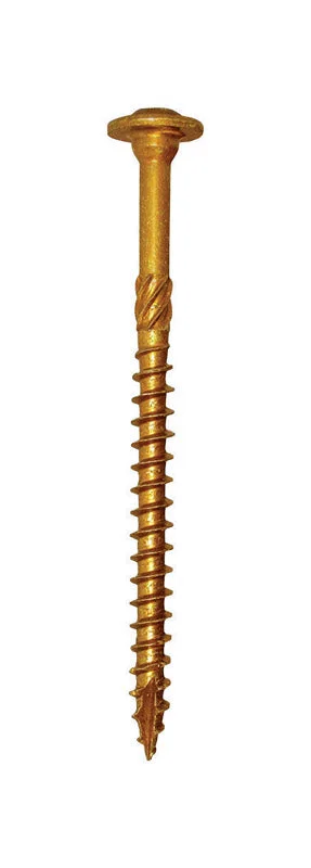 Screws with Flat Heads for Smooth Finish-GRK Fasteners 5/16 in. X 6 in. L Star Washer Head Self Tapping Structural Screws