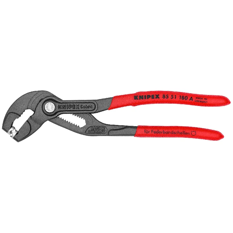 Pliers for Breaking and Bending Metal-Knipex 85 51 180 A 7 1/4" Spring Hose Clamp Pliers