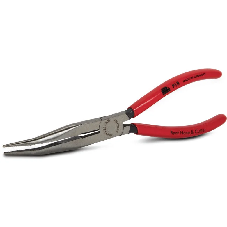 Ergonomic Pliers for Comfort-Bent Long-Nose Pliers with Cutter - 8"