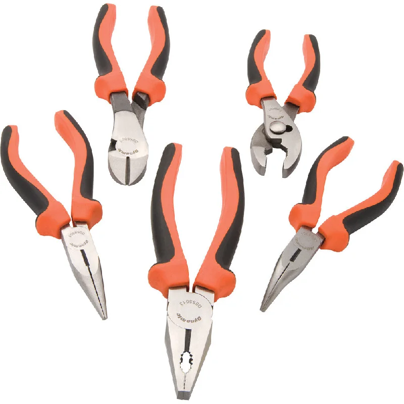 Pliers for DIY Home Projects-5 Piece Plier Set With Comfort Grip Handles