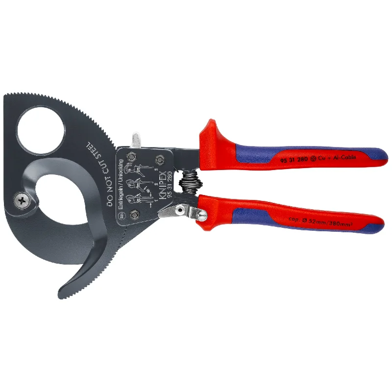 Pliers for Garden and Outdoor Use-Knipex 95 31 280 SBA 11" Ratcheting Cable Cutters