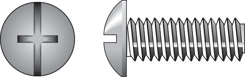 Screws for Furniture Frame Assembly-HILLMAN No. 1/4-20 X 1 in. L Combination Truss Head Zinc-Plated Steel Machine Screws 100 pk