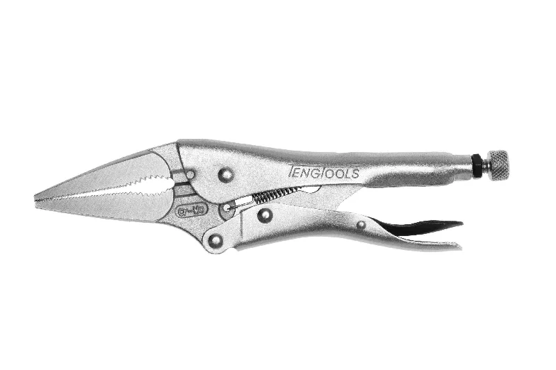 Anti-Rust Pliers for Long-Lasting Use-Teng Tools Long Nose Power Grip Locking Vise Grip Style Pliers